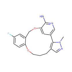 Cn1ncc2c1-c1cnc(N)c(c1)OCc1cc(F)ccc1OCCC2 ZINC000145081291