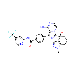 Cn1ncc2c1CCC[C@@]2(O)c1nc(-c2ccc(C(=O)Nc3cc(C(F)(F)F)ccn3)cc2)c2c(N)nccn12 ZINC000211881454