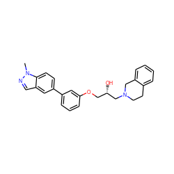 Cn1ncc2cc(-c3cccc(OC[C@H](O)CN4CCc5ccccc5C4)c3)ccc21 ZINC000219736000