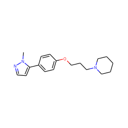 Cn1nccc1-c1ccc(OCCCN2CCCCC2)cc1 ZINC000072179667