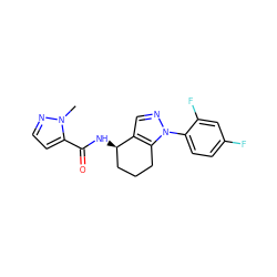 Cn1nccc1C(=O)N[C@@H]1CCCc2c1cnn2-c1ccc(F)cc1F ZINC000012385846