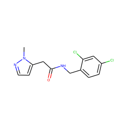 Cn1nccc1CC(=O)NCc1ccc(Cl)cc1Cl ZINC000095565703