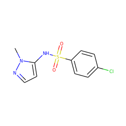 Cn1nccc1NS(=O)(=O)c1ccc(Cl)cc1 ZINC000033712731