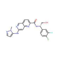 Cn1nccc1Nc1cc2nc(C(=O)N[C@H](CO)c3ccc(Cl)c(F)c3)ccc2cn1 ZINC000210920534