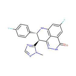 Cn1ncnc1[C@@H]1c2n[nH]c(=O)c3cc(F)cc(c23)N[C@H]1c1ccc(F)cc1 ZINC000095644684