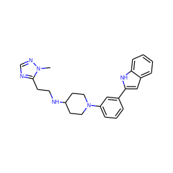 Cn1ncnc1CCNC1CCN(c2cccc(-c3cc4ccccc4[nH]3)c2)CC1 ZINC000023145406