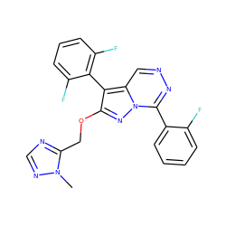 Cn1ncnc1COc1nn2c(-c3ccccc3F)nncc2c1-c1c(F)cccc1F ZINC000036088296