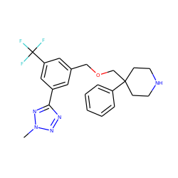 Cn1nnc(-c2cc(COCC3(c4ccccc4)CCNCC3)cc(C(F)(F)F)c2)n1 ZINC000201225862