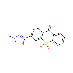 Cn1nnc(-c2ccc3c(c2)S(=O)(=O)c2ccccc2C3=O)n1 ZINC000013755835