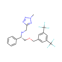 Cn1nnc(CN[C@H](COCc2cc(C(F)(F)F)cc(C(F)(F)F)c2)c2ccccc2)n1 ZINC000027642968