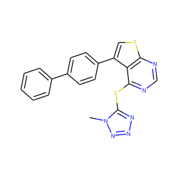 Cn1nnnc1Sc1ncnc2scc(-c3ccc(-c4ccccc4)cc3)c12 ZINC000036380196