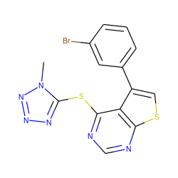 Cn1nnnc1Sc1ncnc2scc(-c3cccc(Br)c3)c12 ZINC000036380181