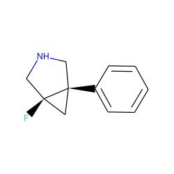 F[C@@]12CNC[C@]1(c1ccccc1)C2 ZINC000040423336