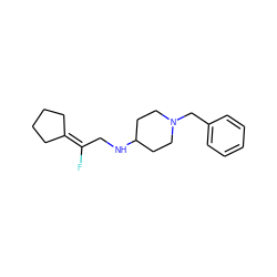 FC(CNC1CCN(Cc2ccccc2)CC1)=C1CCCC1 ZINC000013611580