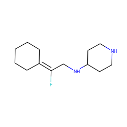 FC(CNC1CCNCC1)=C1CCCCC1 ZINC000013611601