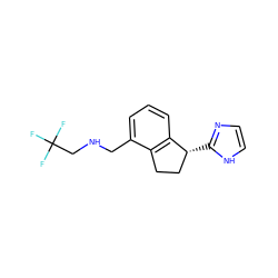 FC(F)(F)CNCc1cccc2c1CC[C@H]2c1ncc[nH]1 ZINC000040833830