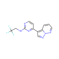 FC(F)(F)CNc1nccc(-c2cnn3ncccc23)n1 ZINC000038458437