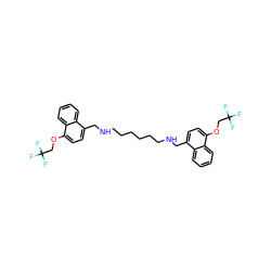 FC(F)(F)COc1ccc(CNCCCCCCNCc2ccc(OCC(F)(F)F)c3ccccc23)c2ccccc12 ZINC000049605003