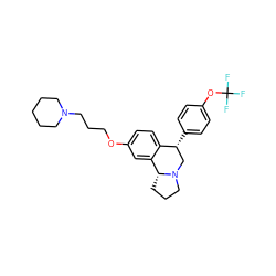 FC(F)(F)Oc1ccc([C@@H]2CN3CCC[C@@H]3c3cc(OCCCN4CCCCC4)ccc32)cc1 ZINC000028885832