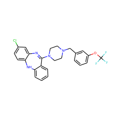 FC(F)(F)Oc1cccc(CN2CCN(C3=Nc4cc(Cl)ccc4Nc4ccccc43)CC2)c1 ZINC000062083766