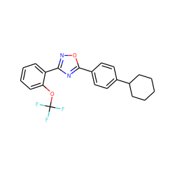 FC(F)(F)Oc1ccccc1-c1noc(-c2ccc(C3CCCCC3)cc2)n1 ZINC000059240049