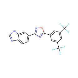 FC(F)(F)c1cc(-c2nc(-c3ccc4nc[nH]c4c3)no2)cc(C(F)(F)F)c1 ZINC000073162844