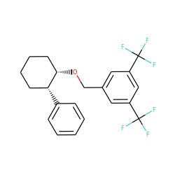 FC(F)(F)c1cc(CO[C@H]2CCCC[C@H]2c2ccccc2)cc(C(F)(F)F)c1 ZINC000028764779