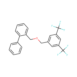 FC(F)(F)c1cc(COCc2ccccc2-c2ccccc2)cc(C(F)(F)F)c1 ZINC000028571402