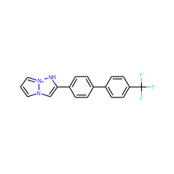 FC(F)(F)c1ccc(-c2ccc(-c3cn4ccc[n+]4[nH]3)cc2)cc1 ZINC001772641473