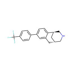 FC(F)(F)c1ccc(-c2ccc3c(c2)C[C@H]2CNC[C@H]3C2)cc1 ZINC000101022500