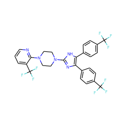 FC(F)(F)c1ccc(-c2nc(N3CCN(c4ncccc4C(F)(F)F)CC3)[nH]c2-c2ccc(C(F)(F)F)cc2)cc1 ZINC000036322364