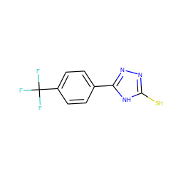 FC(F)(F)c1ccc(-c2nnc(S)[nH]2)cc1 ZINC000015924142