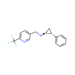 FC(F)(F)c1ccc(CN[C@H]2C[C@@H]2c2ccccc2)cn1 ZINC000113366792