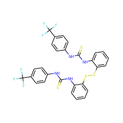 FC(F)(F)c1ccc(NC(=S)Nc2ccccc2SSc2ccccc2NC(=S)Nc2ccc(C(F)(F)F)cc2)cc1 ZINC000473154646