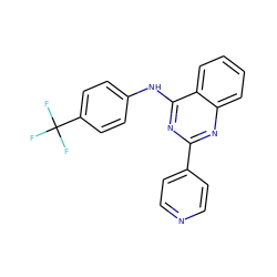 FC(F)(F)c1ccc(Nc2nc(-c3ccncc3)nc3ccccc23)cc1 ZINC001772601708