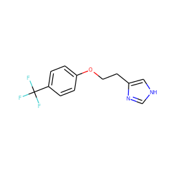 FC(F)(F)c1ccc(OCCc2c[nH]cn2)cc1 ZINC000013758838