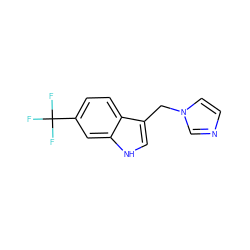 FC(F)(F)c1ccc2c(Cn3ccnc3)c[nH]c2c1 ZINC000027099145