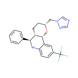 FC(F)(F)c1ccc2c(c1)[C@H]1O[C@@H](Cn3cncn3)CC[C@H]1[C@H](c1ccccc1)N2 ZINC000049112518