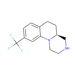 FC(F)(F)c1ccc2c(c1)N1CCNC[C@@H]1CC2 ZINC000005162056