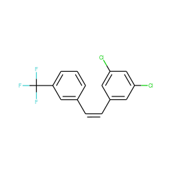 FC(F)(F)c1cccc(/C=C\c2cc(Cl)cc(Cl)c2)c1 ZINC000036159890