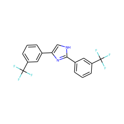 FC(F)(F)c1cccc(-c2c[nH]c(-c3cccc(C(F)(F)F)c3)n2)c1 ZINC000040835743