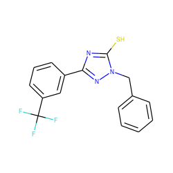 FC(F)(F)c1cccc(-c2nc(S)n(Cc3ccccc3)n2)c1 ZINC000013536827