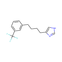 FC(F)(F)c1cccc(CCCCc2c[nH]cn2)c1 ZINC000013580366