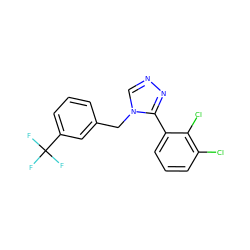 FC(F)(F)c1cccc(Cn2cnnc2-c2cccc(Cl)c2Cl)c1 ZINC000028898088