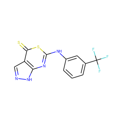 FC(F)(F)c1cccc(Nc2nc3[nH]ncc3c(=S)s2)c1 ZINC000036375046