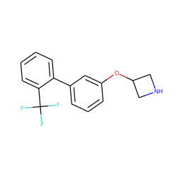 FC(F)(F)c1ccccc1-c1cccc(OC2CNC2)c1 ZINC000096175887