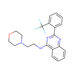 FC(F)(F)c1ccccc1-c1nc(NCCN2CCOCC2)c2ccccc2n1 ZINC000033362321