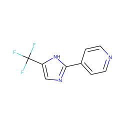 FC(F)(F)c1cnc(-c2ccncc2)[nH]1 ZINC000004086207