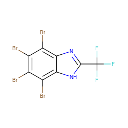 FC(F)(F)c1nc2c(Br)c(Br)c(Br)c(Br)c2[nH]1 ZINC000001841310