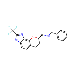 FC(F)(F)c1nc2c3c(ccc2[nH]1)CC[C@H](CNCc1ccccc1)O3 ZINC000013586898